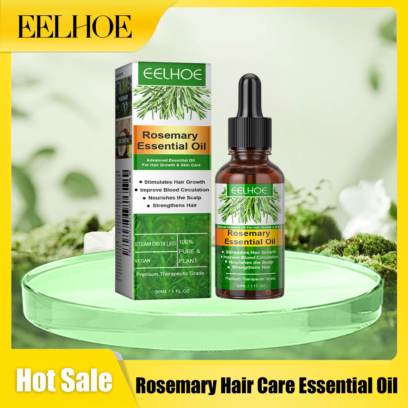 Hair Care Essential Oil - Eelhoe روزماري العناية بالشعر زيت طبيعي