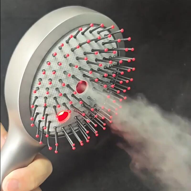 Hair Care Essential Oil - مشط تدليك كهربائي رقمي بالاهتزاز والضوء