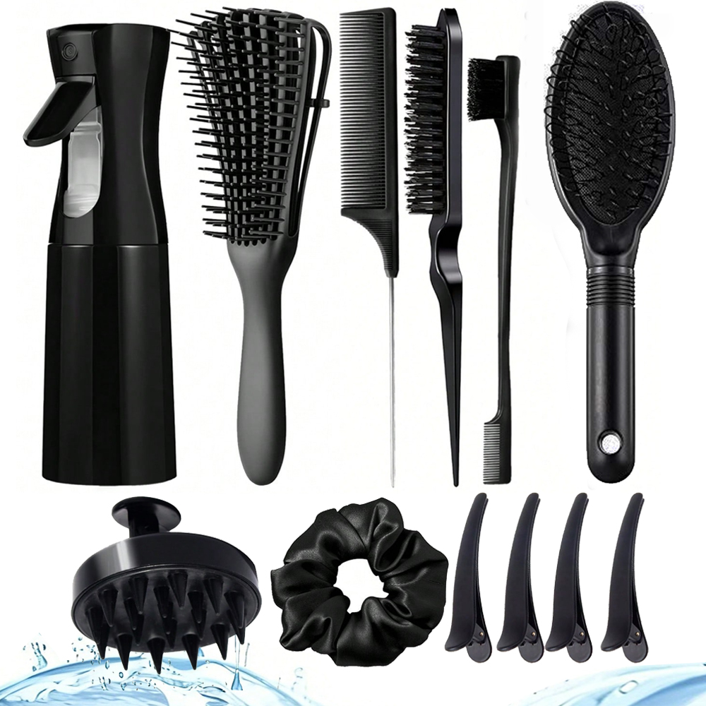 Hair Care For Wavy Hair - مجموعة فرش لفك تشابك الشعر مع