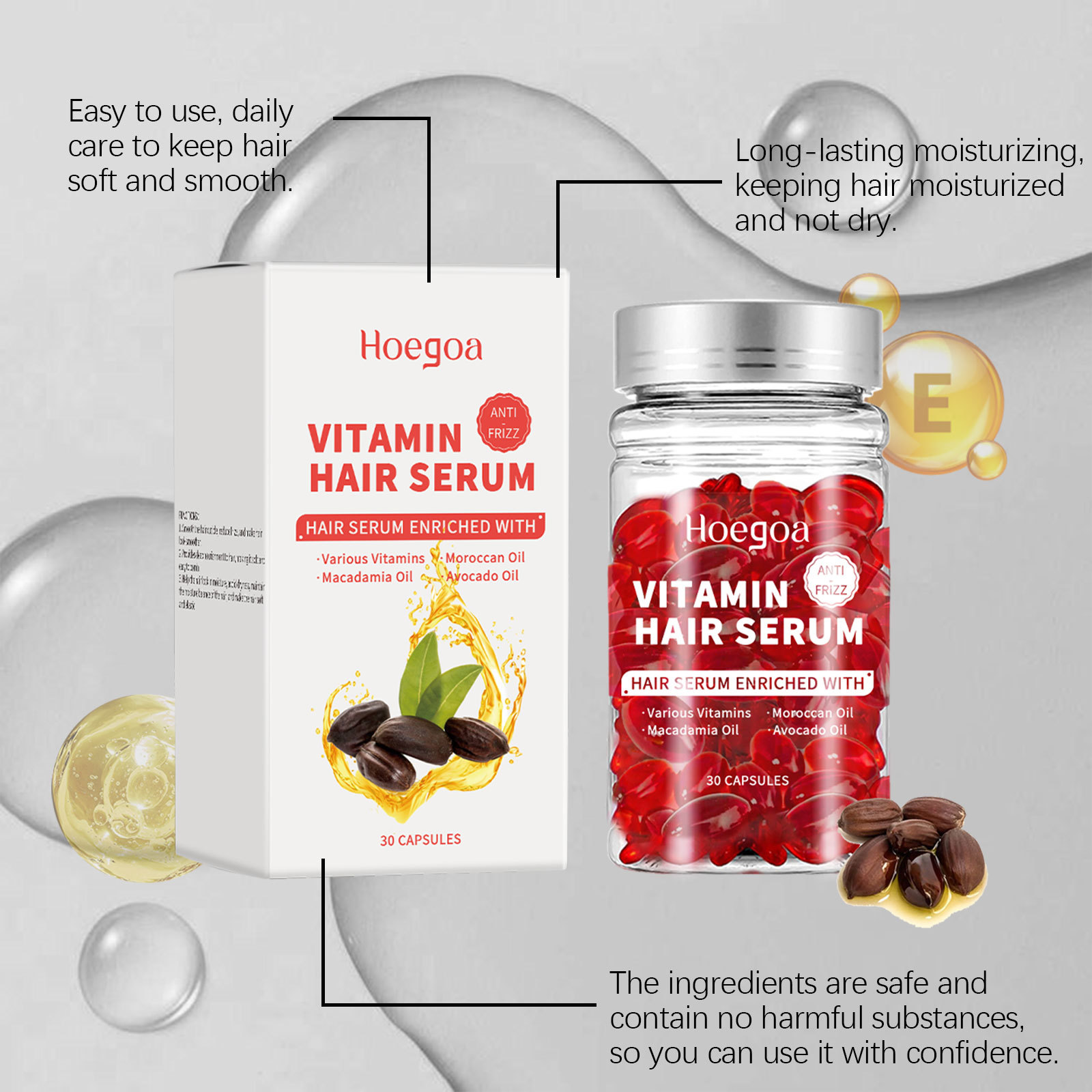 Hair Care Essential Oil - كبسولات مصل العناية بالشعر فيتامين تزيد