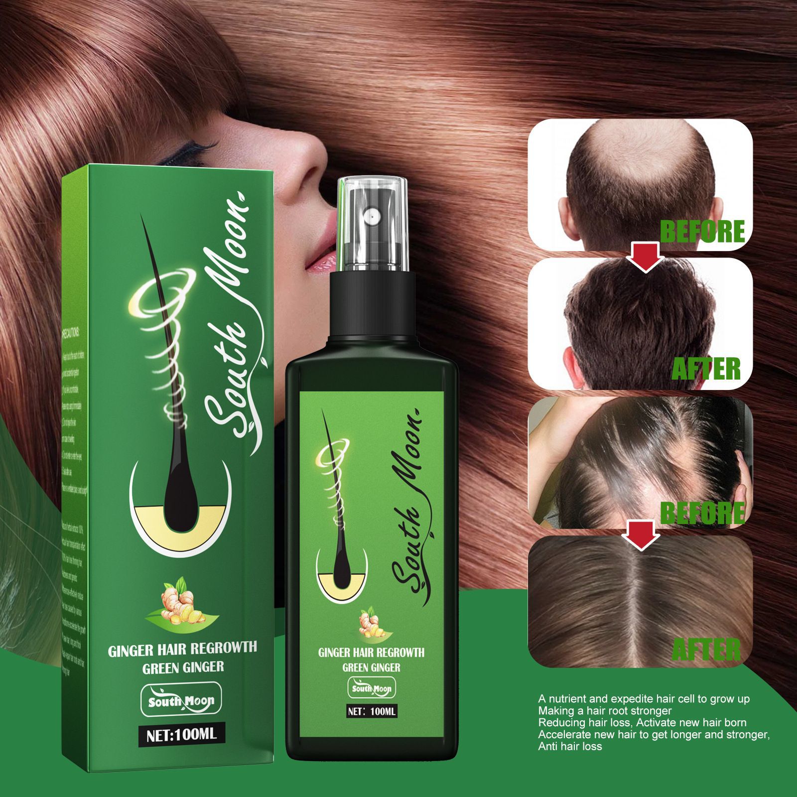 بخاخ نمو الشعر بالزنجبيل من سا - مراجعة Hair Care Herbal وسعره