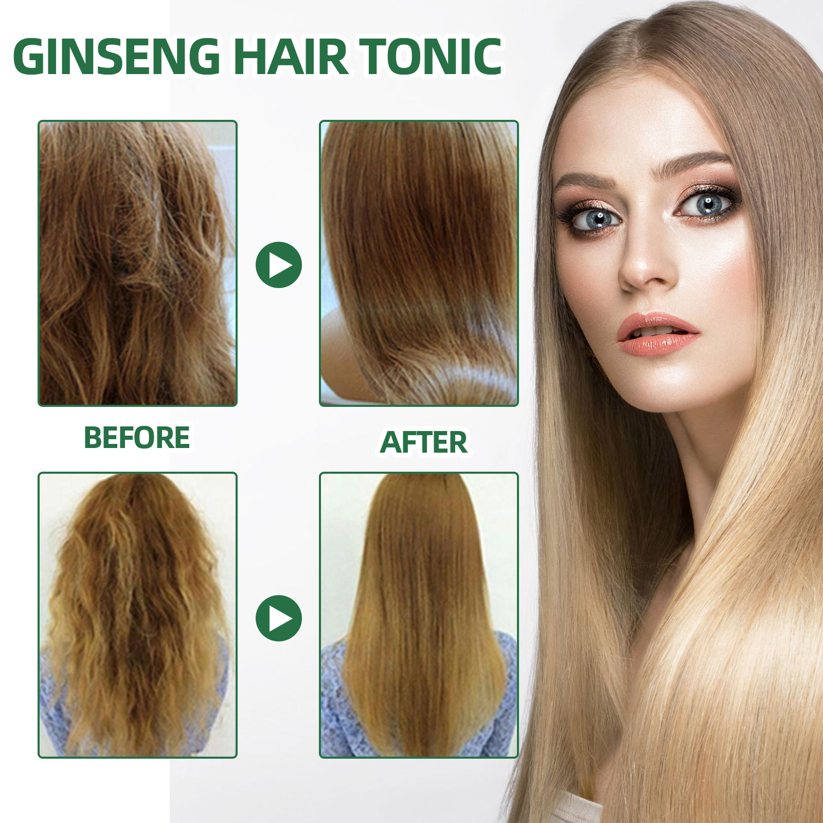 رذاذ الجينسنغ العشبي الطبيعي ل - مراجعة Hair Care Herbal وسعره