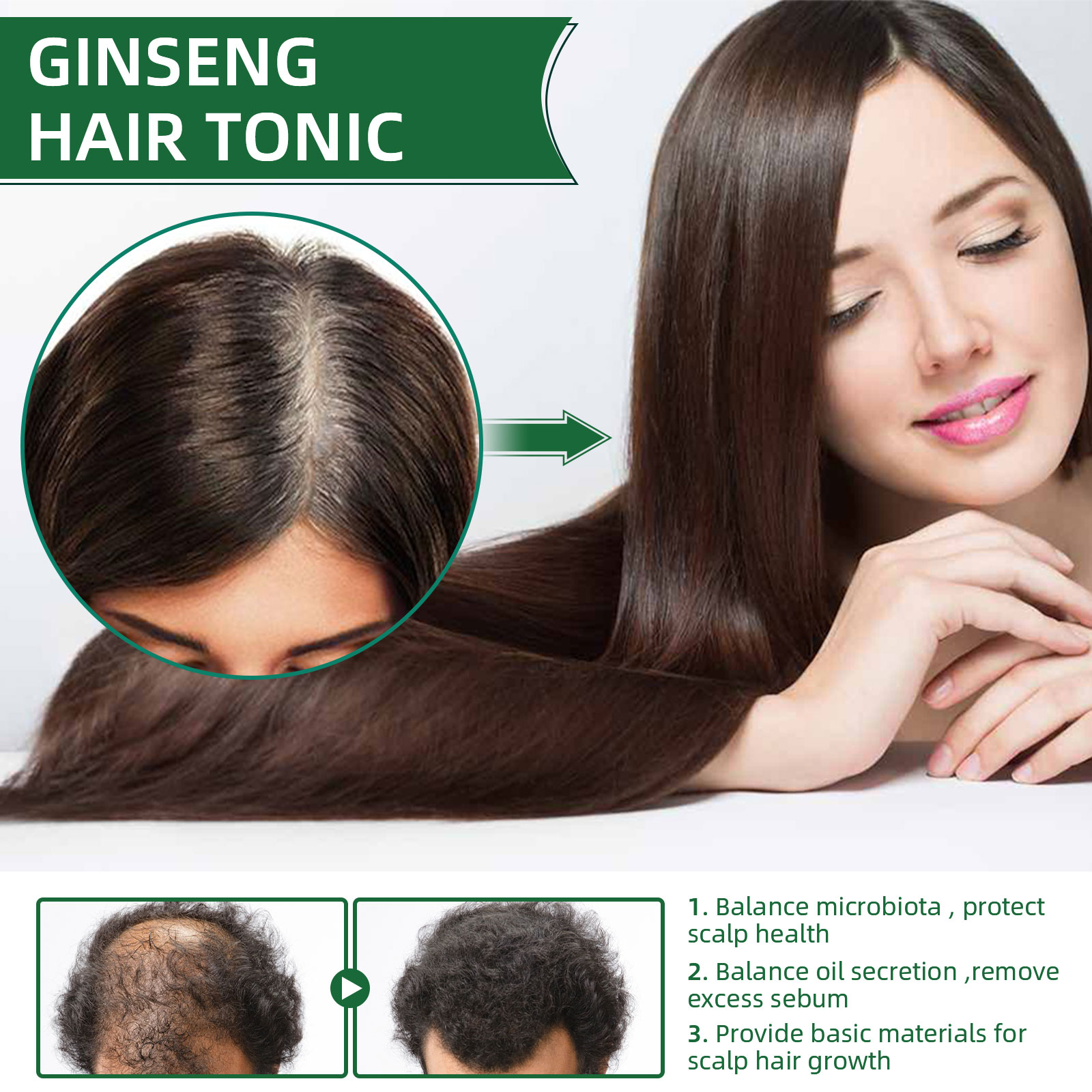 رذاذ الجينسنغ العشبي الطبيعي ل - مراجعة Hair Care Herbal وسعره